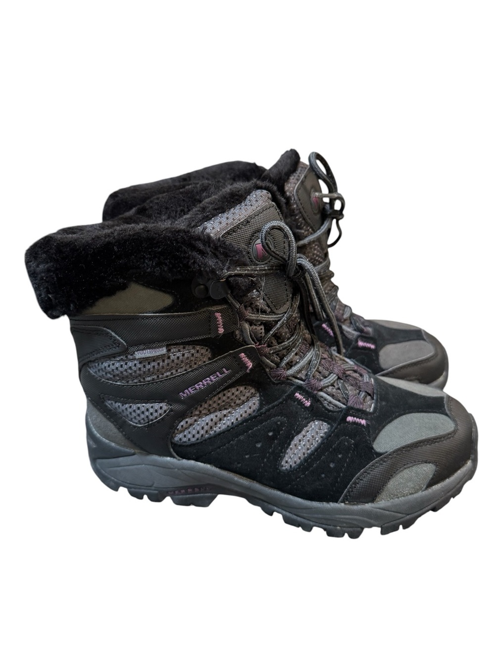 Merrell Kiandra Waterproof Insulated Winter Hiking Snow Boots Black Size 9